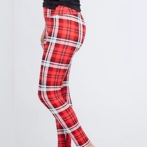 Piphany Red Plaid Spring Street Leggings